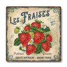 Decoração de parede, pintura em ferro, estanho, cartaz, letreiro, Les Fraises Decoração de parede, pintura em ferro, estanho, cartaz, letreiro, Les Fraises
