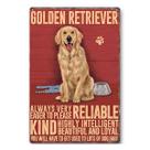 Decoração de parede: pintura em ferro Golden Retriever para amantes de cães Decoração de parede: pintura em ferro Golden Retriever para amantes de cães