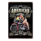 Decoração de parede Pintura em ferro Placa de estanho de metal American Motorcycle