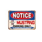 Decoração de parede Pintura em ferro Vintage Mustang Parking Only