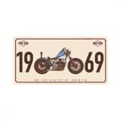 Decoração de parede, placa de ferro e estanho, placa de licença de motocicleta