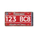 Decoração de parede: placa de licença vintage do Tennessee, pintura em ferro