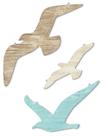 Decoração de parede Putuo Decor Seagull Wood 3 peças com ganchos de 17 a 30 cm Decoração de parede Putuo Decor Seagull Wood 3 peças com ganchos de 17 a 30 cm