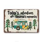 Decoração de parede Tin Sign Camping Adventure for Camper 20x30cm Decoração de parede Tin Sign Camping Adventure for Camper 20x30cm