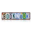 Decoração de parede Vintage Book Nook Street Signs 10x40cm Metal Tin
