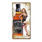 Decoração de parede vintage com letreiro de metal Jack Daniel's 20x30cm Decoração de parede vintage com letreiro de metal Jack Daniel's 20x30cm