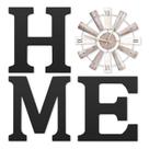 Decoração de parede ZAZIWZ Farmhouse Home Signs com relógio de moinho de vento