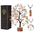 Decoração de quarto Chakra Tree YATSKIA Bonsai com pedras preciosas e cristais