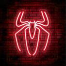 Decoração de quarto de anime Neon Sign Spider LED alimentado por USB vermelho