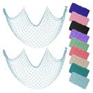 Decoração de rede de pesca ZUEXT, 203x102 cm, azul claro, pacote com 2 Decoração de rede de pesca ZUEXT, 203x102 cm, azul claro, pacote com 2