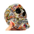 Decoração De Resina De Caveira De Terror Para Halloween, Pintura Floral, Artesanato Para Mesa De Bar Decoração De Resina De Caveira De Terror Para Halloween, Pintura Floral, Artesanato Para Mesa De Bar