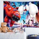 Decoração de tapeçaria para pendurar na parede Baymaxs Anime 130x150cm