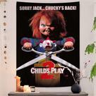 Decoração de tapeçaria para pendurar na parede Chucky Child's Play 2 Horror