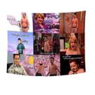 Decoração de tapeçaria para pendurar na parede Funny Meme Collage 100x150cm