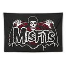 Decoração de tapeçaria para pendurar na parede Misfits Skull Gothic 100x150cm