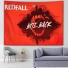Decoração de tapeçaria para pendurar na parede Redfalls Bites Sacks Anime