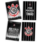 Decoração do Corinthians 4 Quadros Decorativos Festa do Timão