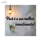 Decoração Elegante Frase "Você é o seu melhor investimento!" MDF Preto Decoração Elegante Frase "Você é o seu melhor investimento!" MDF Preto
