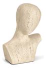 Decoração Escultura Busto Em Polirresina Bege Mart 17708