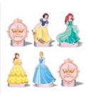 Decoração Festa Princesas Disney 6 Totens Display de Mesa em EVA Decoração Festa Princesas Disney 6 Totens Display de Mesa em EVA