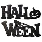 Decoração Halloween Brilhante EVA Grosso 72cm Letreiro Preto Com Abobora e Teia de Aranha Decoração Halloween Brilhante EVA Grosso 72cm Letreiro Preto Com Abobora e Teia de Aranha