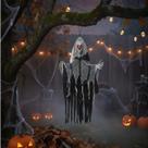 Decoração Halloween Caveira Fantasma Som Led Olho 96CMX80CM Decoração Halloween Caveira Fantasma Som Led Olho 96CMX80CM