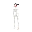 Decoração Halloween Esqueleto Faca na Caveira para Pendurar