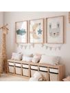 Decoração Infantil Doçura Hora Dormir Bebê Sonhos Nuvens Lua Coelho Moderno 3 Peças