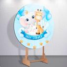 Decoração infantil festa com painel redondo capa Animais Diversos Cute tamanhos grande e mini