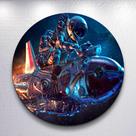 Decoração infantil festa com painel redondo capa Astronauta Galaxia Estrela tamanhos grande e mini