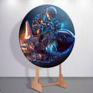 Decoração infantil festa com painel redondo capa Astronauta Galaxia Estrela tamanhos grande e mini