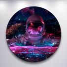 Decoração infantil festa com painel redondo capa Astronauta Galaxia Estrela tamanhos grande e mini