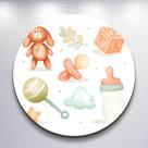 Decoração infantil festa com painel redondo capa Baby Bebe Dormindo tamanhos grande e mini