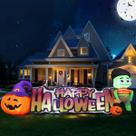 Decoração inflada com ventilador COMIN 11FT Halloween Pumpkin LED Decoração inflada com ventilador COMIN 11FT Halloween Pumpkin LED