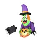 Decoração Inflável De Bruxa Para Halloween 4.5FT Com Luzes LED Para Janela, Escalada, Uso Interno E