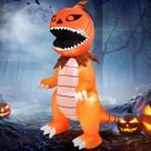 Decoração inflável DearSun Giant Pumpkin Dinosaur 8 pés com LED
