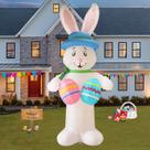 Decoração inflável em Fleasjoiy Bunny de 12 pés com luzes LED Decoração inflável em Fleasjoiy Bunny de 12 pés com luzes LED