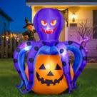 Decoração inflável Garma Halloween Octopus Pumpkin 1,9 m
