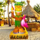 Decoração inflável OurWarm de Tiki Luau com luz LED, 152 cm Decoração inflável OurWarm de Tiki Luau com luz LED, 152 cm