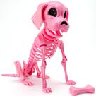 Decoração JOYIN Posable Dog Skeleton Halloween 32 cm rosa