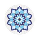 Decoração Mandala Azul para Parede Redonda 24,5 cm em MDF