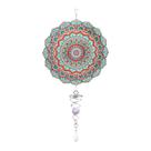 Decoração Mandala Grande 30cm + Spinner Girador de Vento Espiral 15cm Enfeite Jardim Mobile 2un