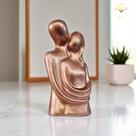 Decoração Minimalista Casal Moderno em Gesso 20 cm Rosê Gold AVB DECOR