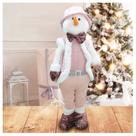 Decoração Natal Boneco de Neve Rosa Natalino 63cm Decoração Natal Boneco de Neve Rosa Natalino 63cm