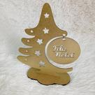 Decoração Natalina árvore minimalista com estrelas e Bolinha com frase de Feliz Natal 22cm Decoração Natalina árvore minimalista com estrelas e Bolinha com frase de Feliz Natal 22cm