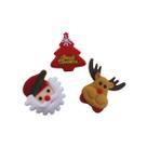 Decoração Natalina Prática Kit 3 Apliques Enfeites Variados