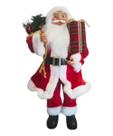 Decoração Papai Noel c/ caixa de presentes - 45cm