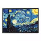 decoração Quadro arte Van gogh noite estrelada Emoldurado Canvas moldura infinita
