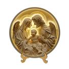Decoração Religiosa com apoio de mesa Sagrada Família Jesus Maria José Efeito 3D 19cm Decoração Religiosa com apoio de mesa Sagrada Família Jesus Maria José Efeito 3D 19cm