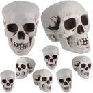 Decoração Skulls Boao Halloween Realistic 8 peças 8x9x12cm